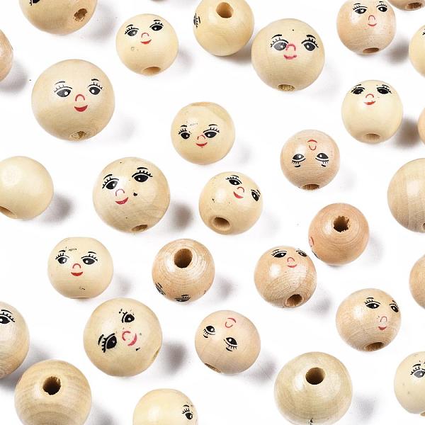 

PandaHall Printed Natural Wood Beads, Undyed, Round, BurlyWood, 13x13.5mm, Hole: 3.5mm, about 500pcs/500g Schima Wood Round Orange