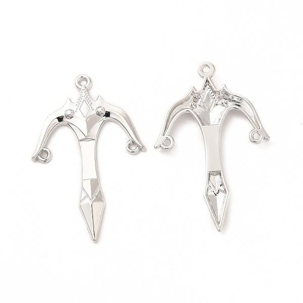 

PandaHall Rack Plating Alloy Pendants, Cadmium Free & Nickel Free & Lead Free, Spear Charm, Platinum, 47x31x3mm, Hole: 2mm Alloy Others