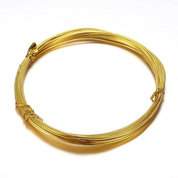 

PandaHall Round Aluminum Wire, Bendable Metal Craft Wire, for Beading Jewelry Craft Making, Gold, 18 Gauge, 1mm, about 32.8 Feet(10m)/roll...