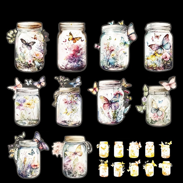 

PandaHall Wishing Bottle PET Sticker Labels, Self-adhesion, for Suitcase, Skateboard, Refrigerator, Helmet, Mobile Phone Shell, Lavender...