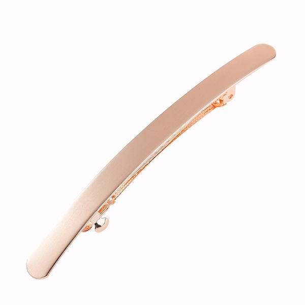 

PandaHall Alloy Plating Hair Barrettes, Rose Gold, 100x8mm Alloy