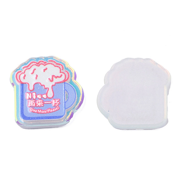 

PandaHall Transparent Printed Acrylic Cabochons, Cup, Cornflower Blue, 21.5x20x2.5mm Acrylic Tableware