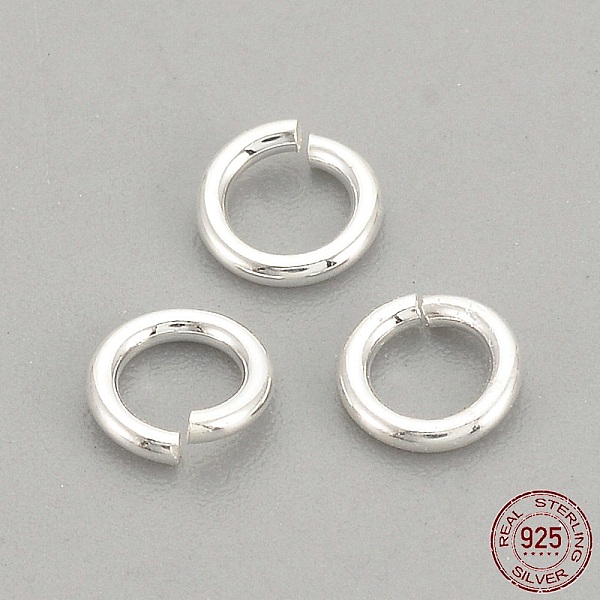 

PandaHall 925 Sterling Silver Open Jump Rings, Round Rings, Silver, 4x0.7mm, 2mm inner diameter Sterling Silver Ring