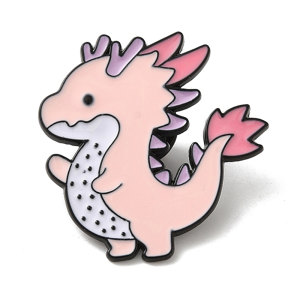 

PandaHall Cartoon Dragon Alloy Enamel Pin Brooch, for Backpack Clothes, Pink, 32x31x1.2mm Alloy+Enamel Dragon Pink