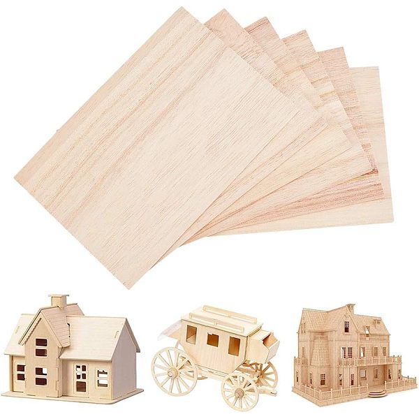 

PandaHall Olycraft Fortune Paulownia Wood Sheets, with for Coaster, Wall Decoration, Party and DIY Crafts Supplies, Rectangle, BurlyWood..., Orange