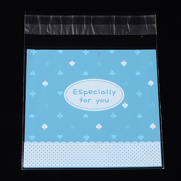 

PandaHall Rectangle OPP Cellophane Bags, Deep Sky Blue, 13.1x9.9cm, Unilateral Thickness: 0.035mm, Inner Measure: 10x9.9cm, about...