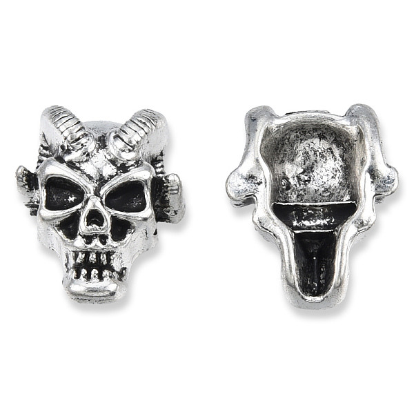 

PandaHall Tibetan Style Alloy Beads, Cadmium Free & Lead Free, Skull, Antique Silver, 14.5x12.5x7.5mm, Hole: 1.6mm, about 450pcs/1000g Alloy...