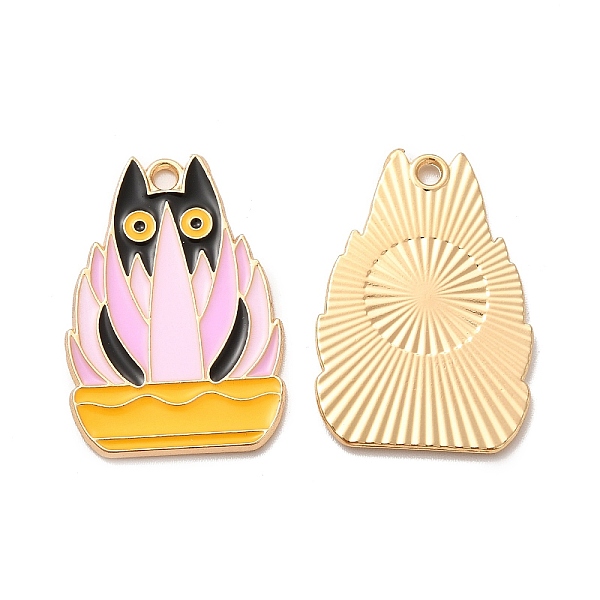 

PandaHall Alloy Enamel Pandants, Lead Free & Cadmium Free, for Halloween, Cat Charm, Light Gold, 28x19.5x1.5mm, Hole: 1.8mm Alloy+Enamel Cat...