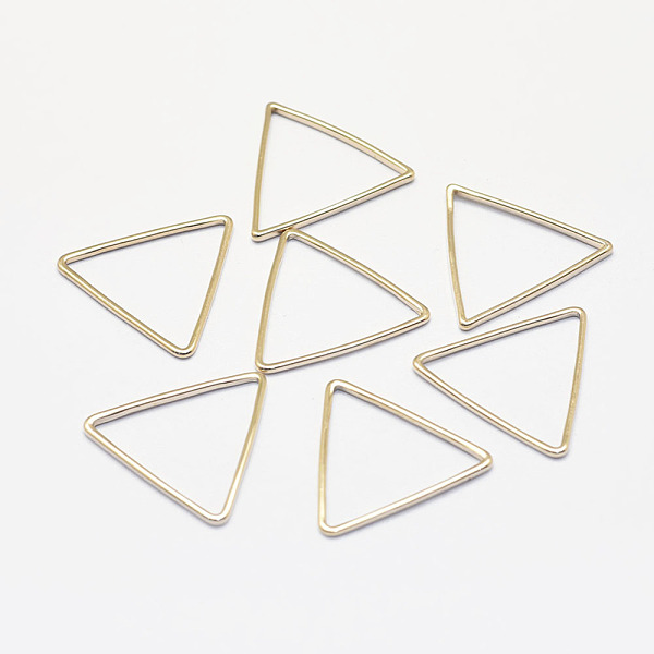 

PandaHall Long-Lasting Plated Brass Linking Rings, Real 18K Gold Plated, Nickel Free, Triangle, 18x19.5x1mm, Inner Diameter: 16x17.5mm Brass...