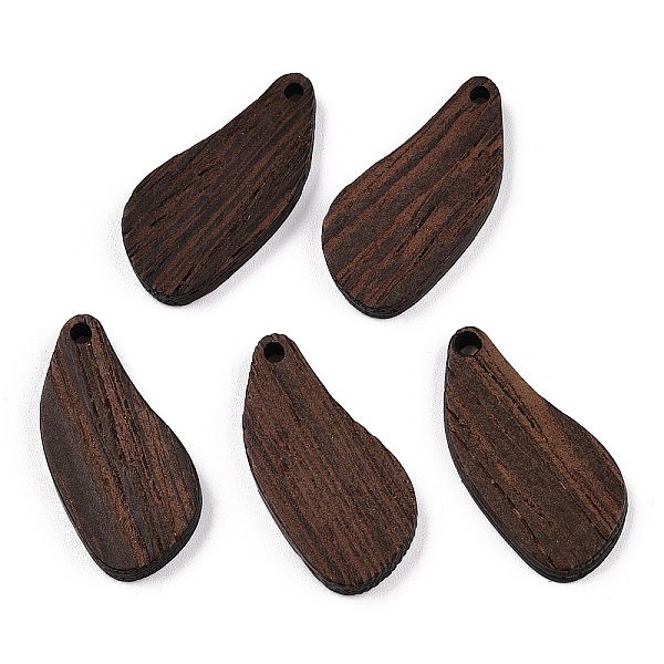 

PandaHall Natural Wenge Wood Pendants, Undyed, Leaf Charms, Coconut Brown, 31x16x3.5mm, Hole: 2mm Wood Leaf