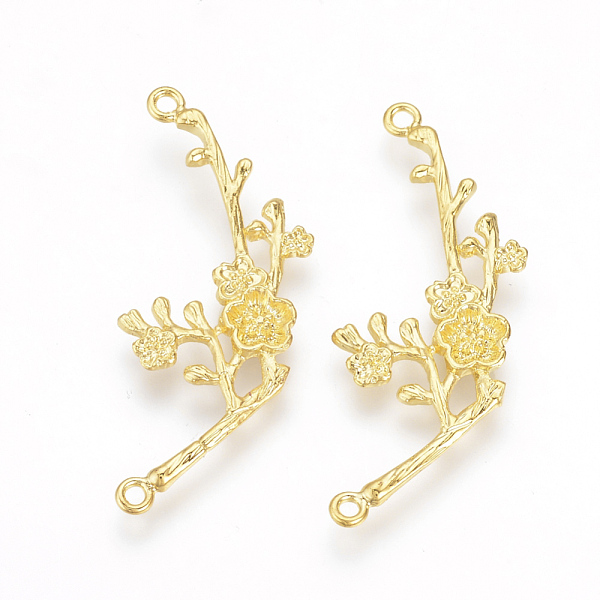 

PandaHall Brass Links connectors, Flower, Golden, 35x14x1.5mm, Hole: 1mm Brass Flower