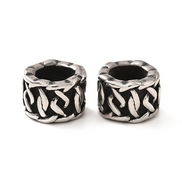 

PandaHall 316 Surgical Stainless Steel European Beads, Large Hole Beads, Column, Antique Silver, 10.5x7mm, Hole: 6mm 316 Surgical Stainless...