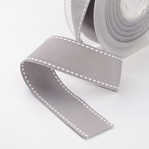 

PandaHall Grosgrain Polyester Ribbons for Gift Packings, Silver, 1-1/2 inch(38mm), about 100yards/roll(91.44m/roll) Polyester None Silver