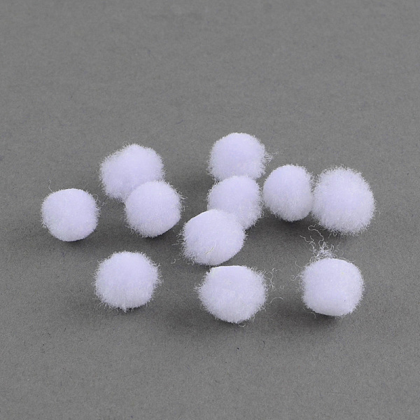 

PandaHall DIY Doll Craft Pom Pom Yarn Pom Pom Balls, White, 20mm, about 500pcs/bag Fibre White
