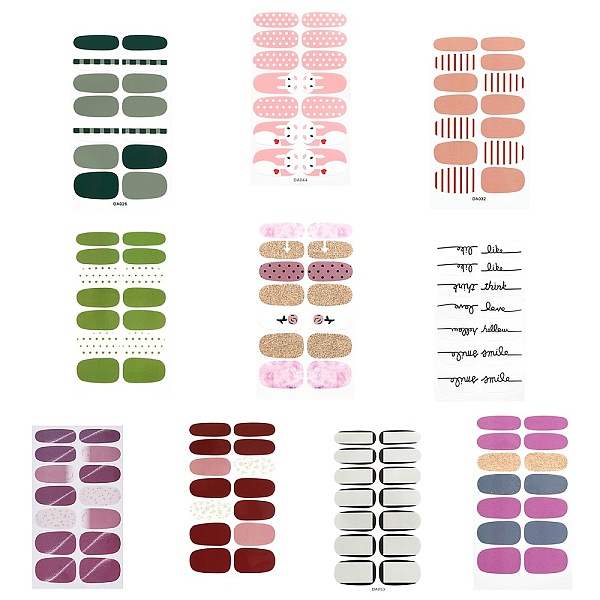 

PandaHall Full Cover Nail Art Stickers, Marble Flower Animal Tartan Self-adhesive Nail Art Decals Strips, for Women Girls Manicure Nail Art..., Multicolor