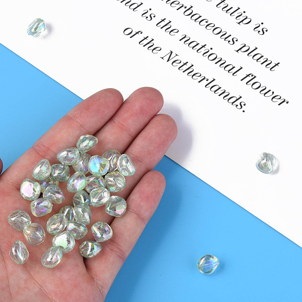 

PandaHall Transparent Acrylic Beads, AB Color Plated, Nuggets, Aquamarine, 10.5x10x8mm, Hole: 1.6mm, about 2300pcs/500g Acrylic Nuggets..., Green