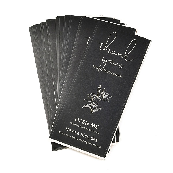 

PandaHall Coated Paper Sealing Stickers, Rectangle with Word Pattern, for Gift Packaging Sealing Tape, Word, 156x65x0.1mm, Sticker: 150x60mm..., Black