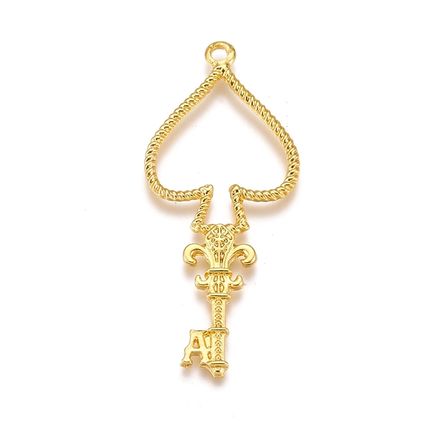

PandaHall Alloy Open Back Bezel Pendants, For DIY UV Resin, Epoxy Resin, Pressed Flower Jewelry, Spade Playing Card Magic Staff, Golden...