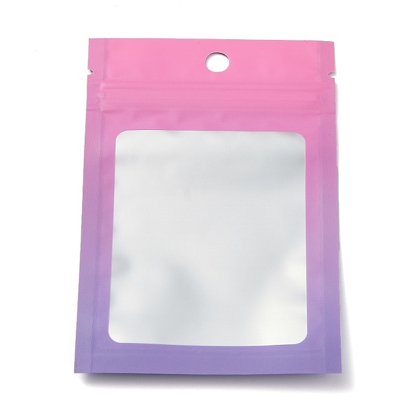 

PandaHall Plastic Zip Lock Bag, Gradient Color Storage Bags, Self Seal Bag, Top Seal, with Window and Hang Hole, Rectangle, Orchid..., Purple