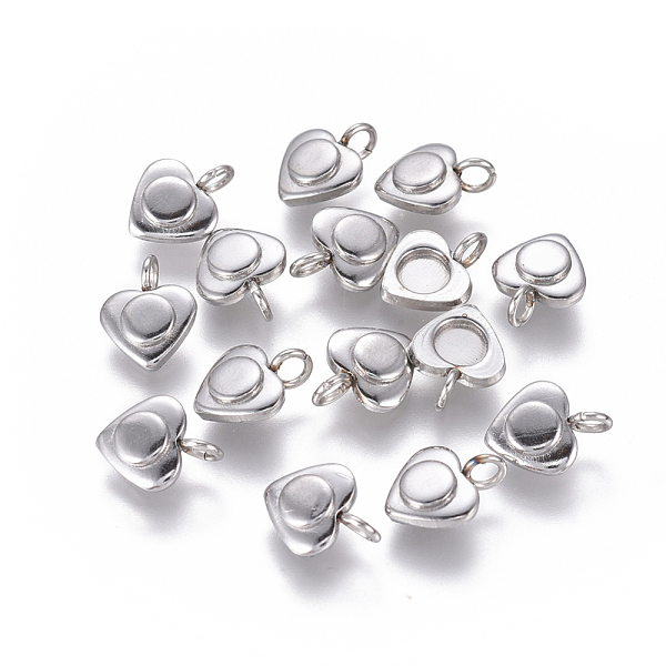 

PandaHall 304 Stainless Steel Pendant Cabochon Settings, Heart, Stainless Steel Color, Tray: 4mm, 10x7.8x2~3.5mm, Hole: 2mm 304 Stainless...
