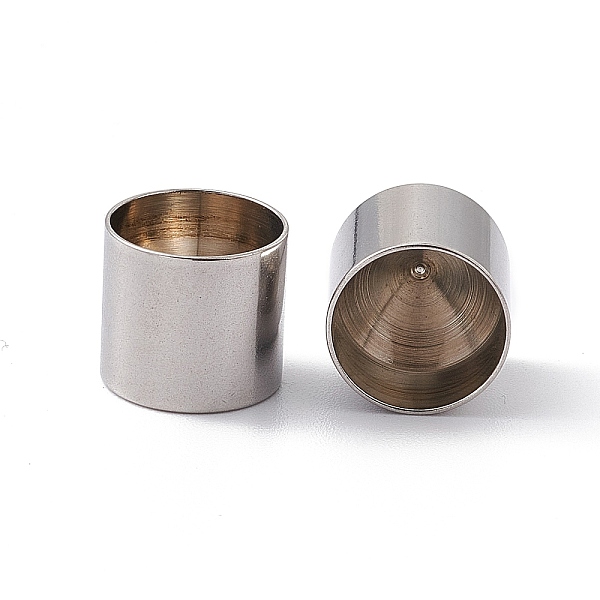 

PandaHall 201 Stainless Steel Cord Ends, End Caps, Column, Stainless Steel Color, 10x11mm, Inner Diameter: 10mm 201 Stainless Steel