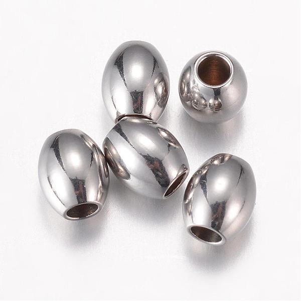 

PandaHall 304 Stainless Steel Beads, Barrel, Stainless Steel Color, 6x5mm, Hole: 2mm 304 Stainless Steel Barrel