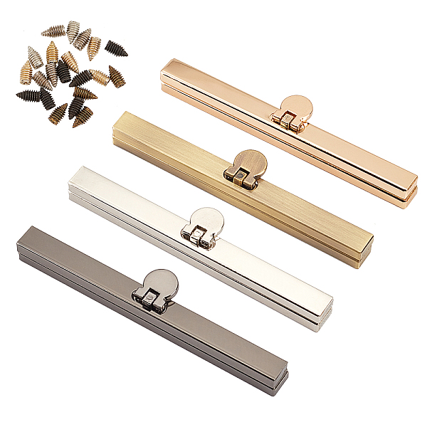 

PandaHall 4 Pieces 4 Colors 4.5 Inch Purse Frame Straight Kiss Clasp Lock Iron Coin Purse Clasps Bag Clasp Lock Frame with Comfortable Grip...