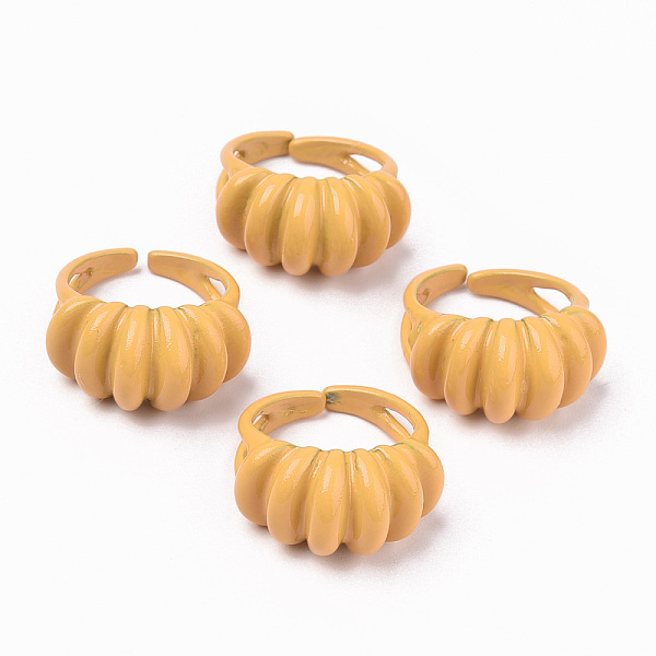 

PandaHall Spray Painted Alloy Cuff Rings, Open Rings, Cadmium Free & Lead Free, Orange, US Size 5 1/4(15.9mm) Alloy Orange