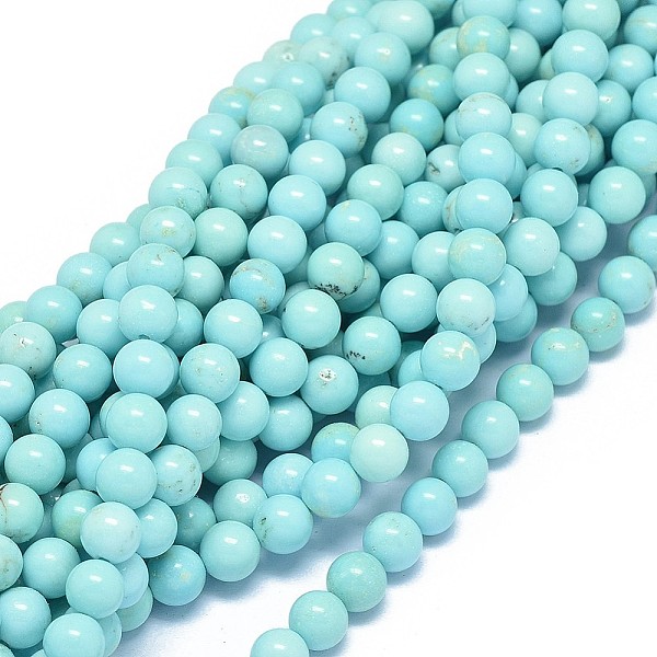 

PandaHall Natural Magnesite Beads Strands, Dyed & Heated, Round, 6mm, Hole: 0.7mm, about 63pcs/strand, 15.7~16.1 inch(40~41cm) Magnesite...