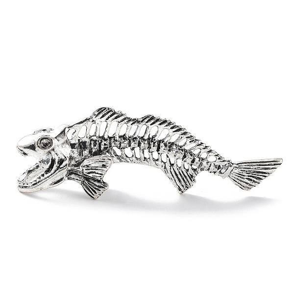 

PandaHall Tibetan Style Alloy Big Pendants, Fishbone, Antique Silver, 26x76x11.5mm, Hole: 11x6mm Alloy Fish
