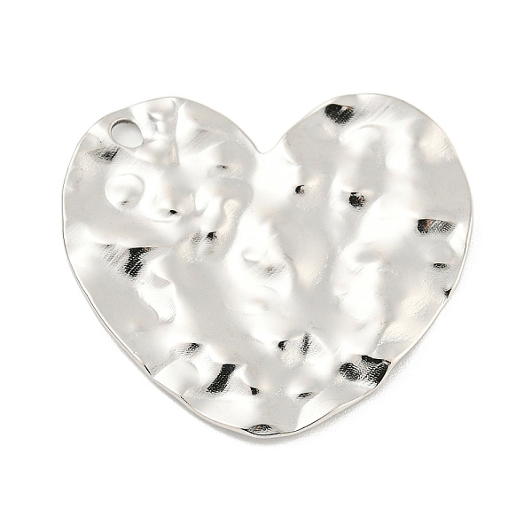 

PandaHall 304 Stainless Steel Pendants, Textured, Heart Charm, Stainless Steel Color, 29x31x2mm, Hole: 2mm 304 Stainless Steel Heart