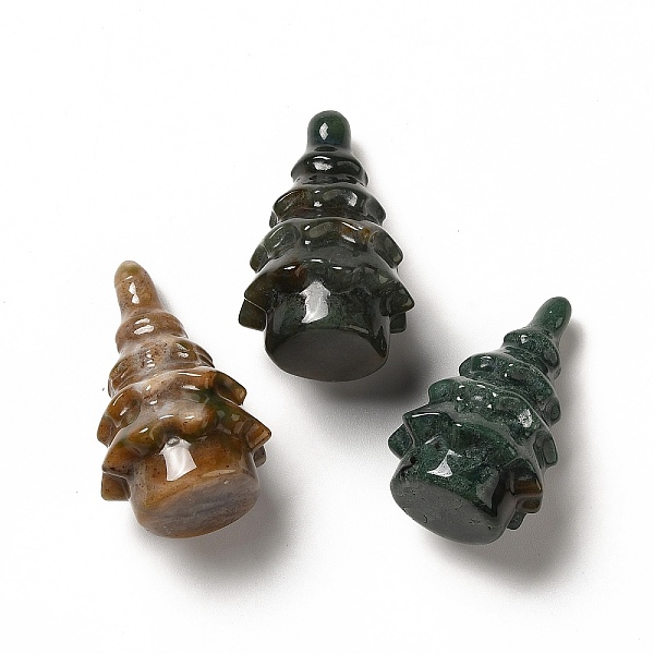 

PandaHall Natural Indian Agate Display Decorations, Christmas Tree, 38.5x24.5mm Indian Agate Tree