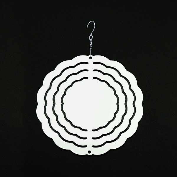 

PandaHall Aluminum Sublimation Wind Spinner Blanks, Double-Sided Hanging Yards Garden Lawn Decoration for Christmas Spinners Gift, White...