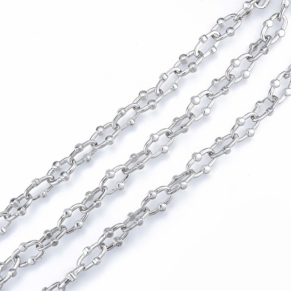 

PandaHall Alloy Oval Link Chains, with Spool, Cadmium Free & Nickel Free & Lead Free, Unwelded, Platinum, 17.5x11.5x4.5mm, about 32.81 Feet...
