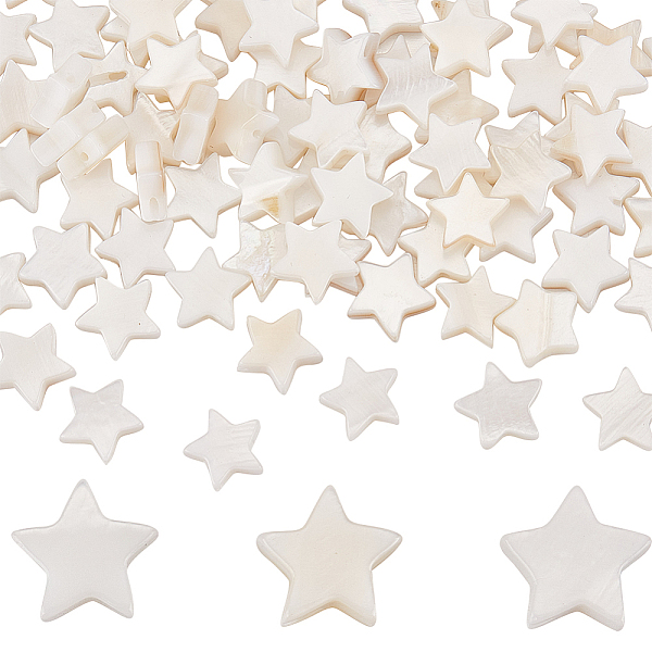 

PandaHall SUNNYCLUE 2 Strands Natural Freshwater Shell Beads Strands, Pentagram, Seashell Color, 7.5~8.5x7.5~9x2mm, Hole: 0.6mm, about...