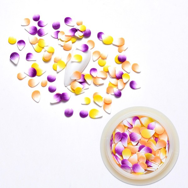 

PandaHall Handmade Polymer Clay Nail Art Decoration Accessories, Petal, Mixed Color, 5~7.5x4~6x0.3~1mm, 3color, 1g/color, 3g Polymer Clay..., Multicolor