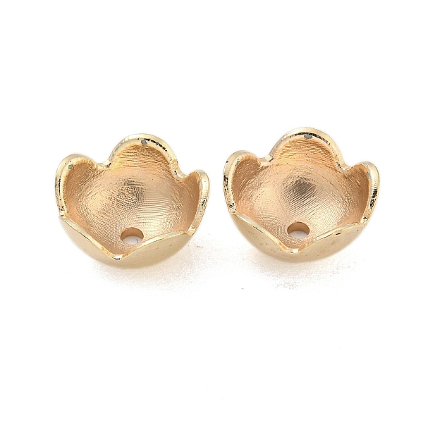 

PandaHall CCB Plastic Bead Caps, 5-Petal Flower, Golden, 13.5x7.5mm, Hole: 1.8mm Plastic