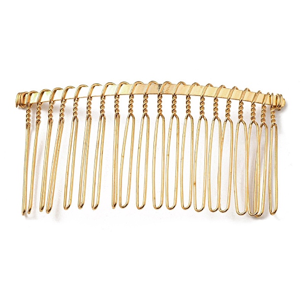 

PandaHall Iron Hair Comb Findings, Light Gold, 38x75~78x3~4mm Iron