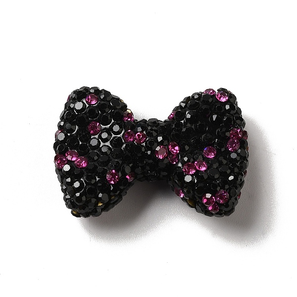 

PandaHall Polymer Clay Rhinestone Beads, Bowknot, Camellia, 21.5~22mmx30mmx9.5~10.5mm, Hole: 1.8mm Polymer Clay+Glass Rhinestone Bowknot..., Pink