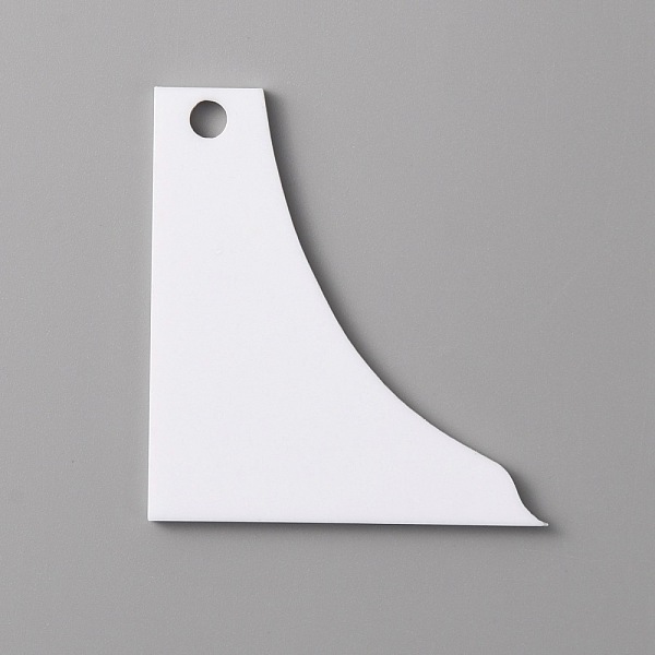 

PandaHall Acrylic Scraper Tools, White, 60x55x3mm, Hole: 5mm Acrylic White