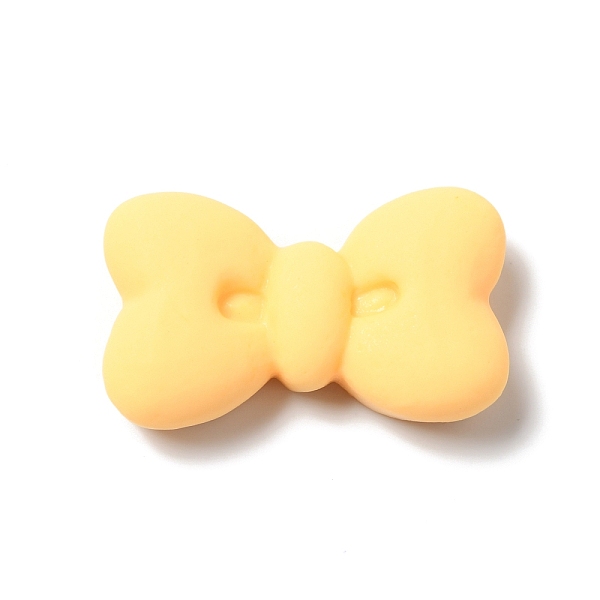

PandaHall Opaque Resin Cabochons, Bowknot, Yellow, 20x33.5x8.5mm Resin Bowknot Yellow