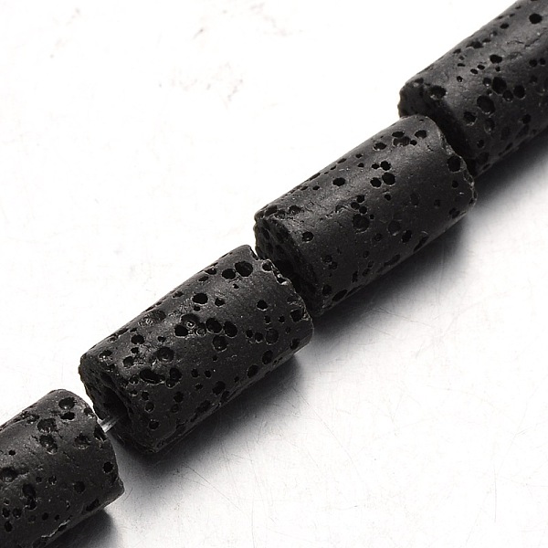 

PandaHall Synthetic Lava Rock Bead Strands, Column, Dyed, Black, 14~15x8~8.5mm, Hole: 2mm, about 27pcs/strand, 15.5 inch Lava Rock Column...