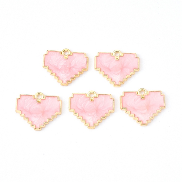 

PandaHall Light Gold Plated Alloy Enamel Pendants, Heart, Pink, 18.5x15.5x1.5mm, Hole: 1.5mm Alloy+Enamel Heart Pink