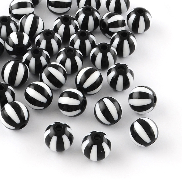 

PandaHall Strip Opaque Acrylic Beads, Round, Black, 16x15mm, Hole: 3mm Acrylic Round Black