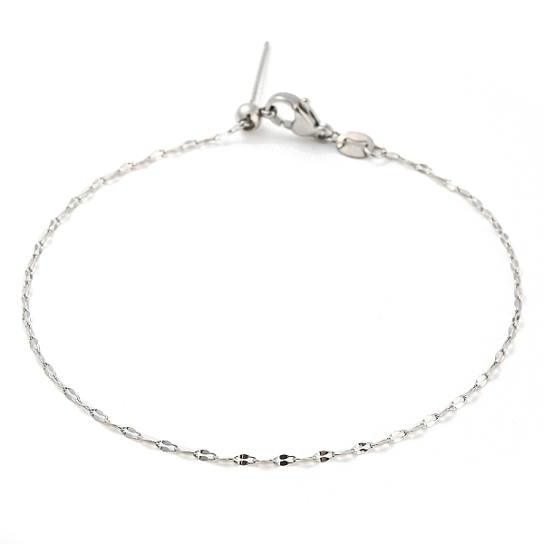 

PandaHall 304 Stainless Steel Add a Bead Adjustable Link Chains Bracelets for Women, Stainless Steel Color, 21x0.15cm 304 Stainless Steel