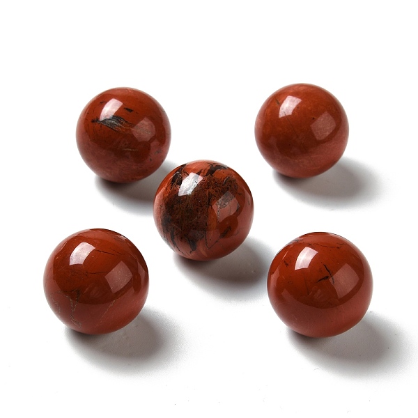 

PandaHall Natural Red Jasper Beads, No Hole/Undrilled, Round, 25~25.5mm Red Jasper Round