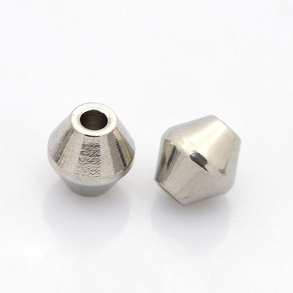 

PandaHall Bicone 201 Stainless Steel Beads, Stainless Steel Color, 8x8mm, Hole: 3mm 201 Stainless Steel Bicone
