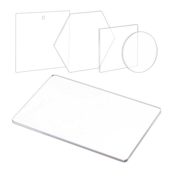 PandaHall BENECREAT 5 Style Acrylic Stamp Blocks, Clear Stamping Tools Decorative Stamps Blocks for DIY Scrapbooking Crafts Card Making...