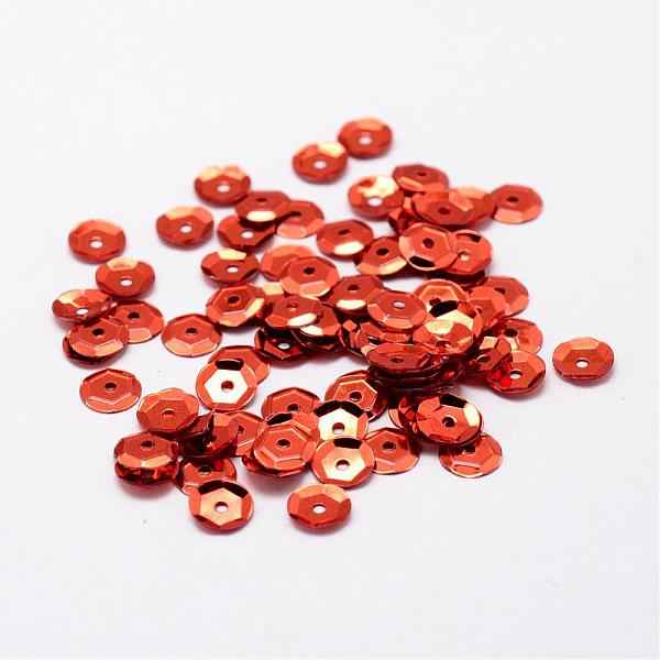 

PandaHall Plastic Paillette Beads, Semi-cupped Sequins Beads, Center Hole, Chocolate, 6~7x0.5mm, Hole: 1mm Plastic Disc Brown