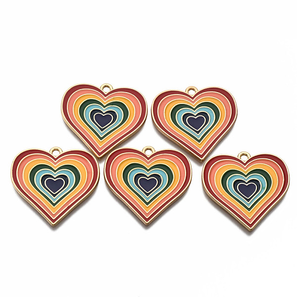 

PandaHall Alloy Enamel Pendants, Light Gold, Cadmium Free & Nickel Free & Lead Free, Heart, Red, 28x29x1.5mm, Hole: 1.8mm Alloy+Enamel Heart...